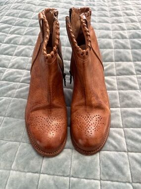 Bed Stu Brown Leather Ankle Booties